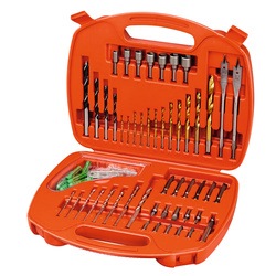 Black and Decker - 50 Piece Mixed Titanium Drilling Screwdriving Bits and Nutdriver Set - A7066
