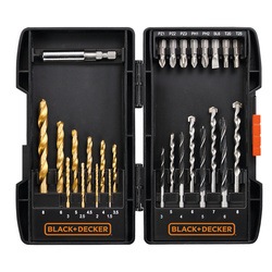 Black and Decker - 27 Piece Mixed Case with Tin Bits - A7177