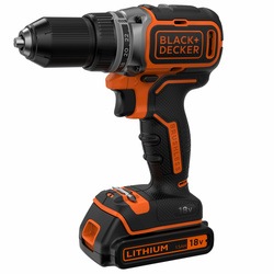 Black and Decker - 18V LiIon kolborstfri borrskruvdragare med tv batterier och laddare 400mA i kitbox - BL186KB