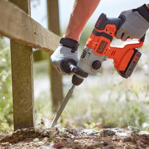 Black and Decker - 18V 20Ah SDSPlus borrhammare med kitbox - BCD900D1S