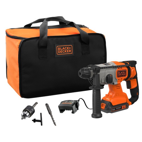Black and Decker - 18V 20Ah SDSPlus borrhammare med kitbox - BCD900D1S