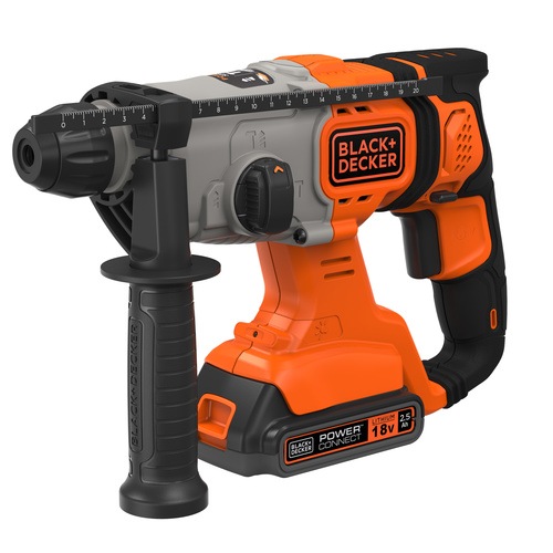 Black and Decker - 18V 25Ah SDSPlus Borrhammare med kitbox - BCD900E2K