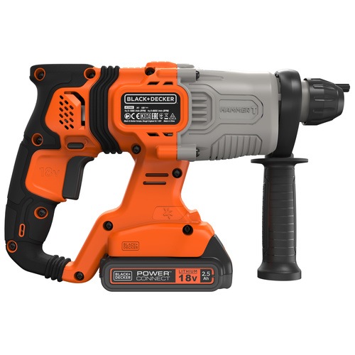 Black and Decker - 18V 25Ah SDSPlus Borrhammare med kitbox - BCD900E2K