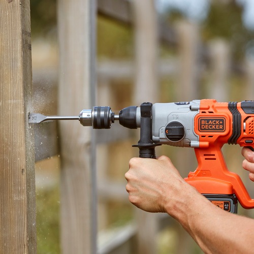 Black and Decker - 18V 40Ah SDSplus borrhammare med kitbox - BCD900M1K