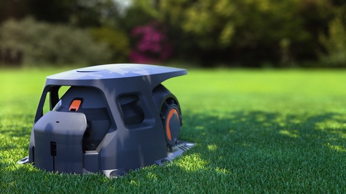 Black and Decker - Batteridriven robotgrsklippare med sjlvrengring och Robot Home - BCRMW123
