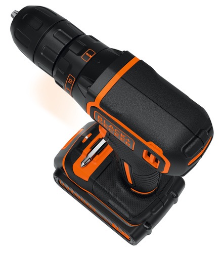 Black and Decker - 18V 1G Borrmaskinskruvdragare med en 400mA laddare 2x15Ah batterier och en vska - BDCDC18KB