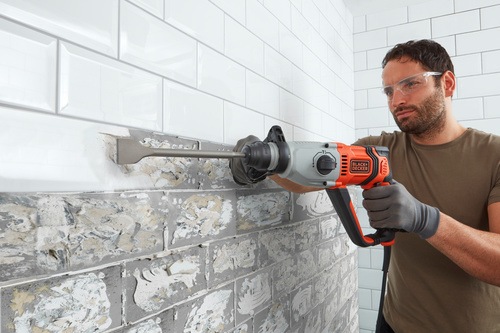 Black and Decker - 800W SDSPlus borrhammare i kitbox - BEHS02K