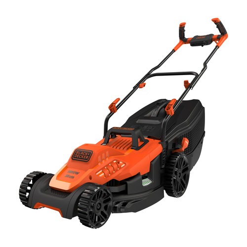 Black and Decker - 38CM 1600W Grsklippare med ergonomisk handtagsdesign - BEMW471BH