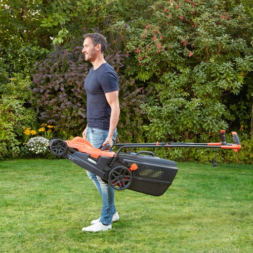 Black and Decker - 42CM 1800W Grsklippare med ergonomisk handtagdesign - BEMW481BH