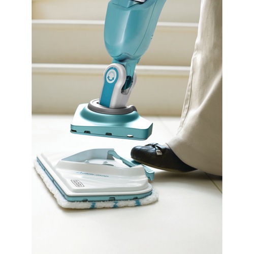 Black and Decker - 1600W 2i1 SteamMop med deltahuvud SteaMitt och 11 tillbehr - BHSM166DSM