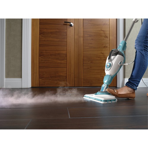 Black and Decker - 1600W 2i1 SteamMop med deltahuvud SteaMitt och 13 tillbehr - BHSM168DSM