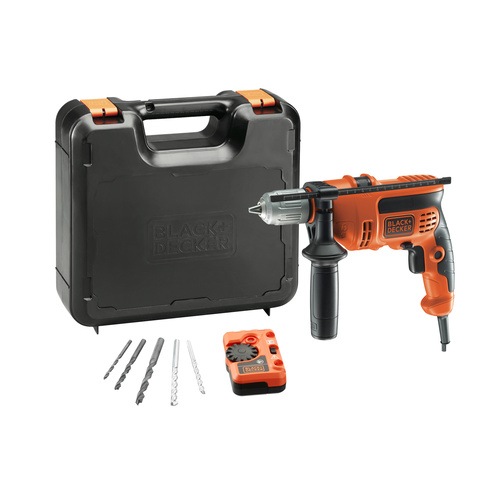 Black and Decker - SV 710W Percussion Hammer Drill with 6 Accessories and Kitbox - CD714CRESKD