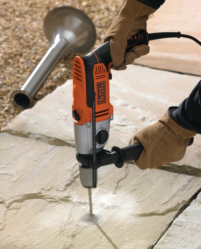 Black and Decker - SV 1100W 2 Gear Hammer Drill with 10 Accessories and Kitbox - KR1102KA