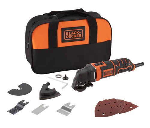 Black and Decker - Multiverktyg 300W med 12 olika tillbehr i vska - MT300SA2